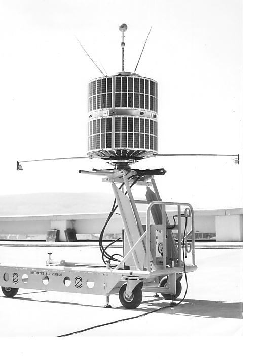 ESRO 1A on a trolley at ESTeC