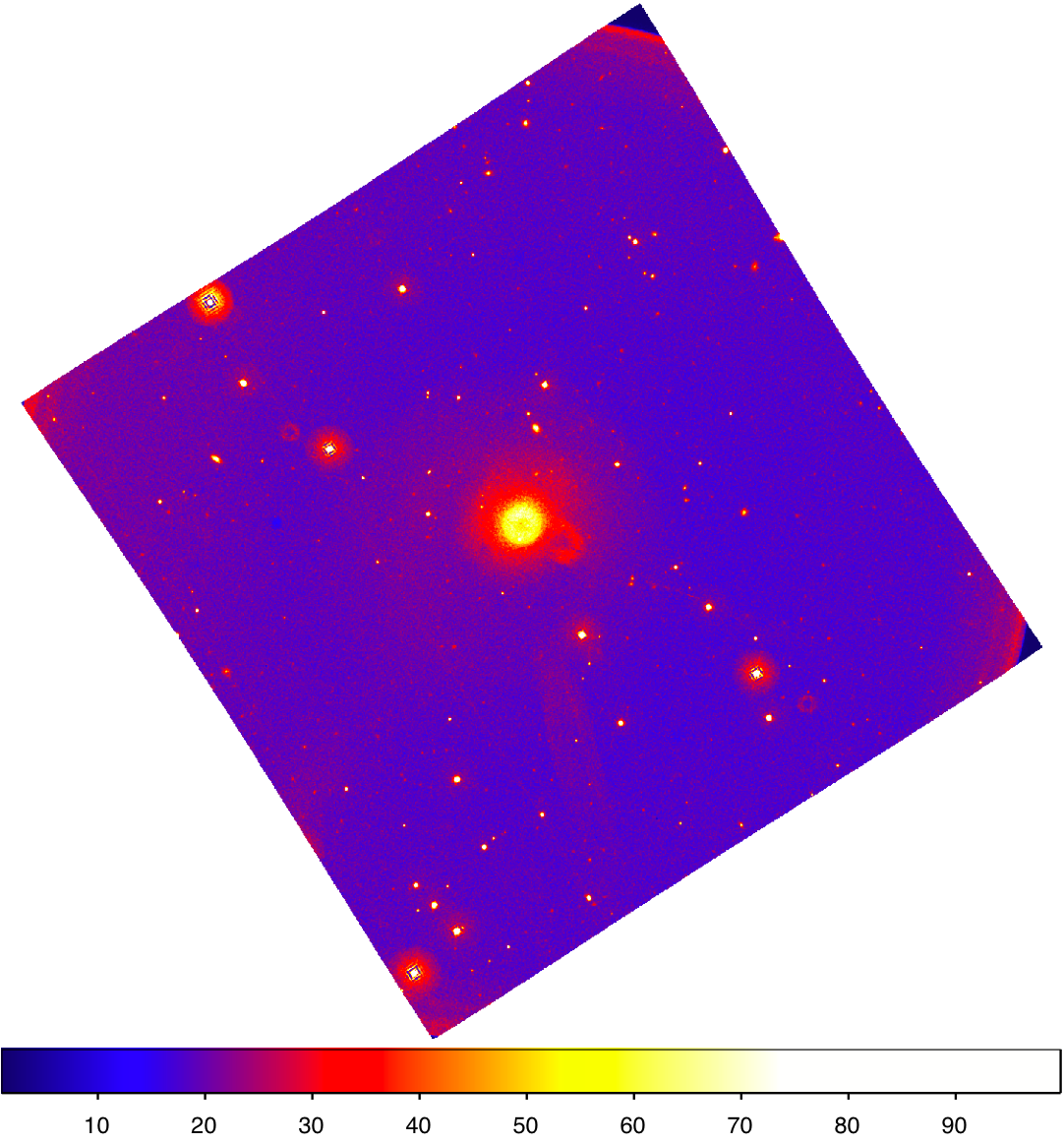 XMM-OM B-filter image of the 13-hour Subaru field.