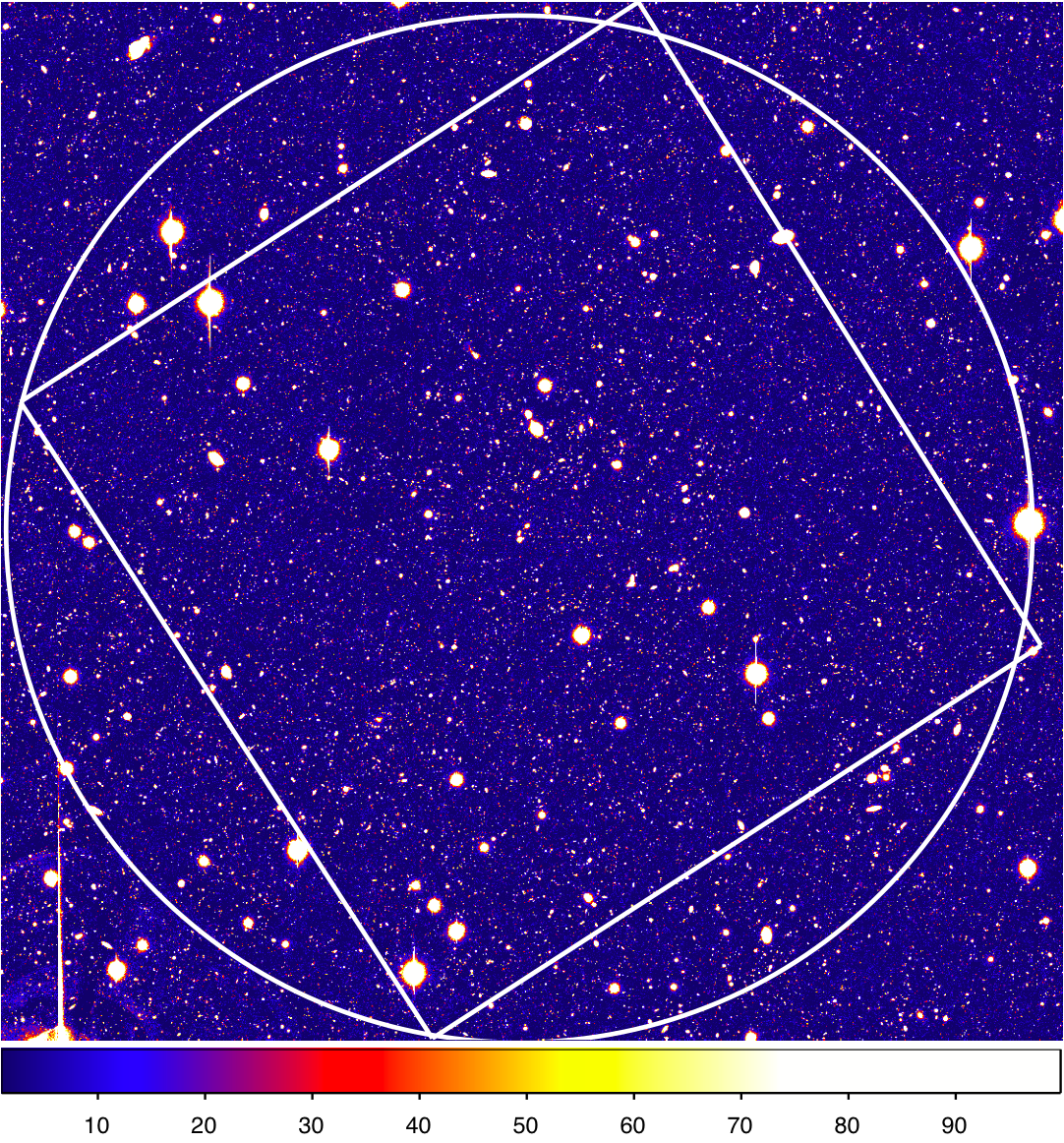 Subaru B-filter image of the 13-hour Subaru field.