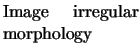 $\textstyle \parbox{3cm}{Image irregular morphology}$